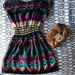 All colored mini dress